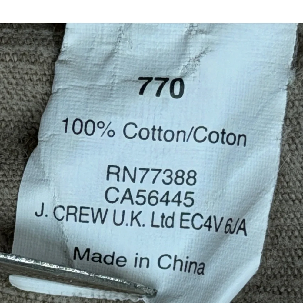 J Crew‎ 770 Corduroy Pants Tan Brown Straight Fit Mens Size 32x30